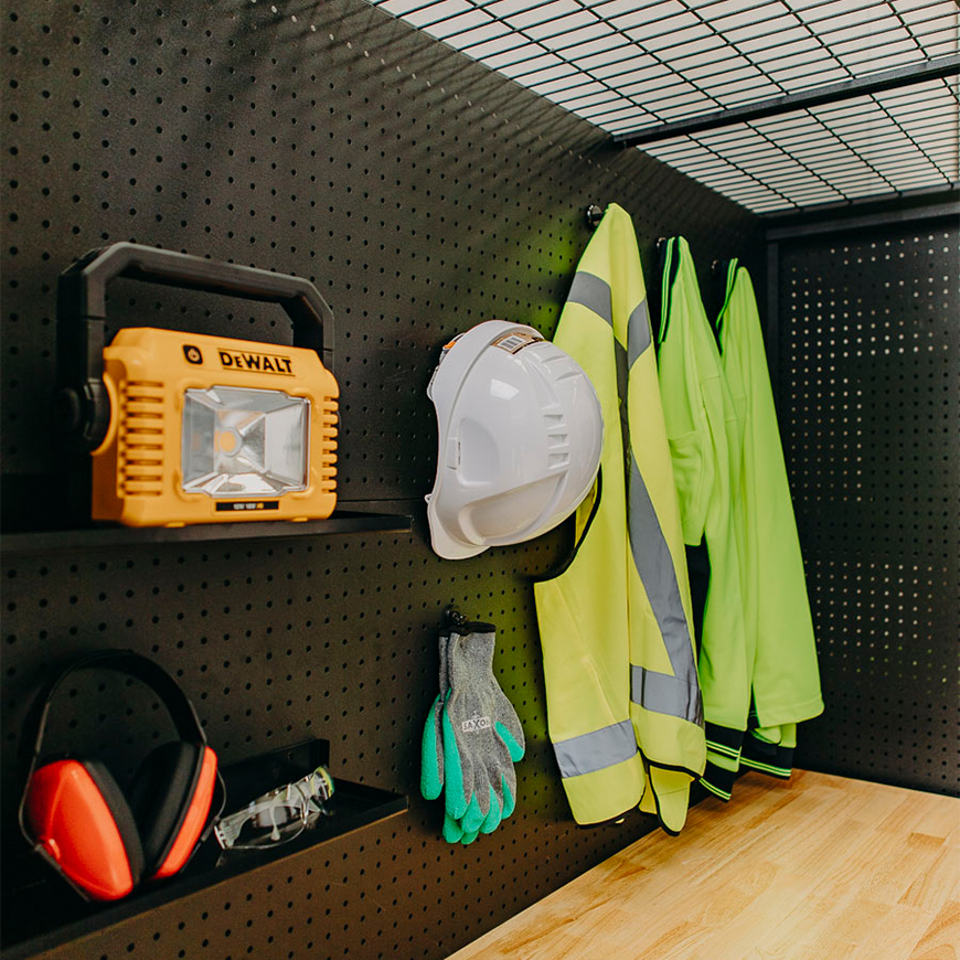 メタルペグボード 幅181&times;奥行54cm